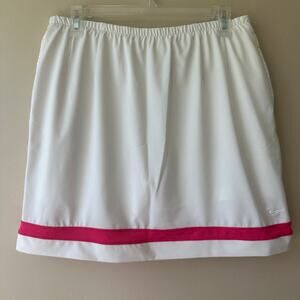 Nike Golf Skort Dri Fit Active Tennis Golf Pickleball Pockets White Womens Large